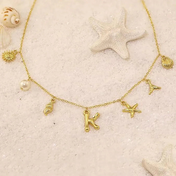 Avaria Ocean Initial Necklace