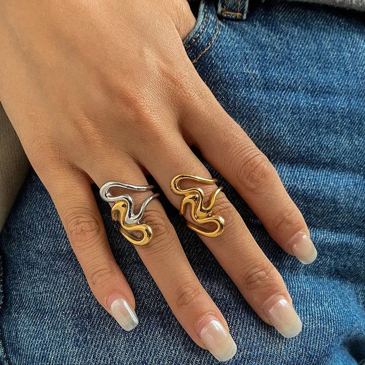 Halle Abstract Gold Ring