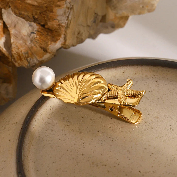 Tidal Treasures Gold Hair Clip