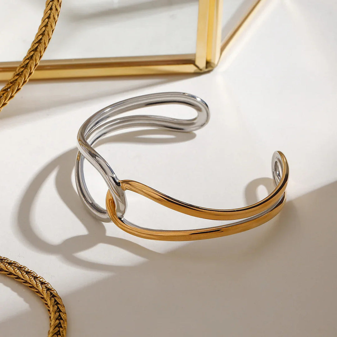 Noria Two Tone Gold Bangle
