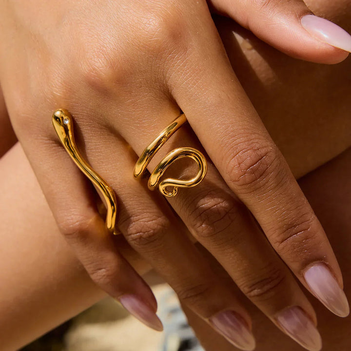 Gemmie Golden Snake Ring