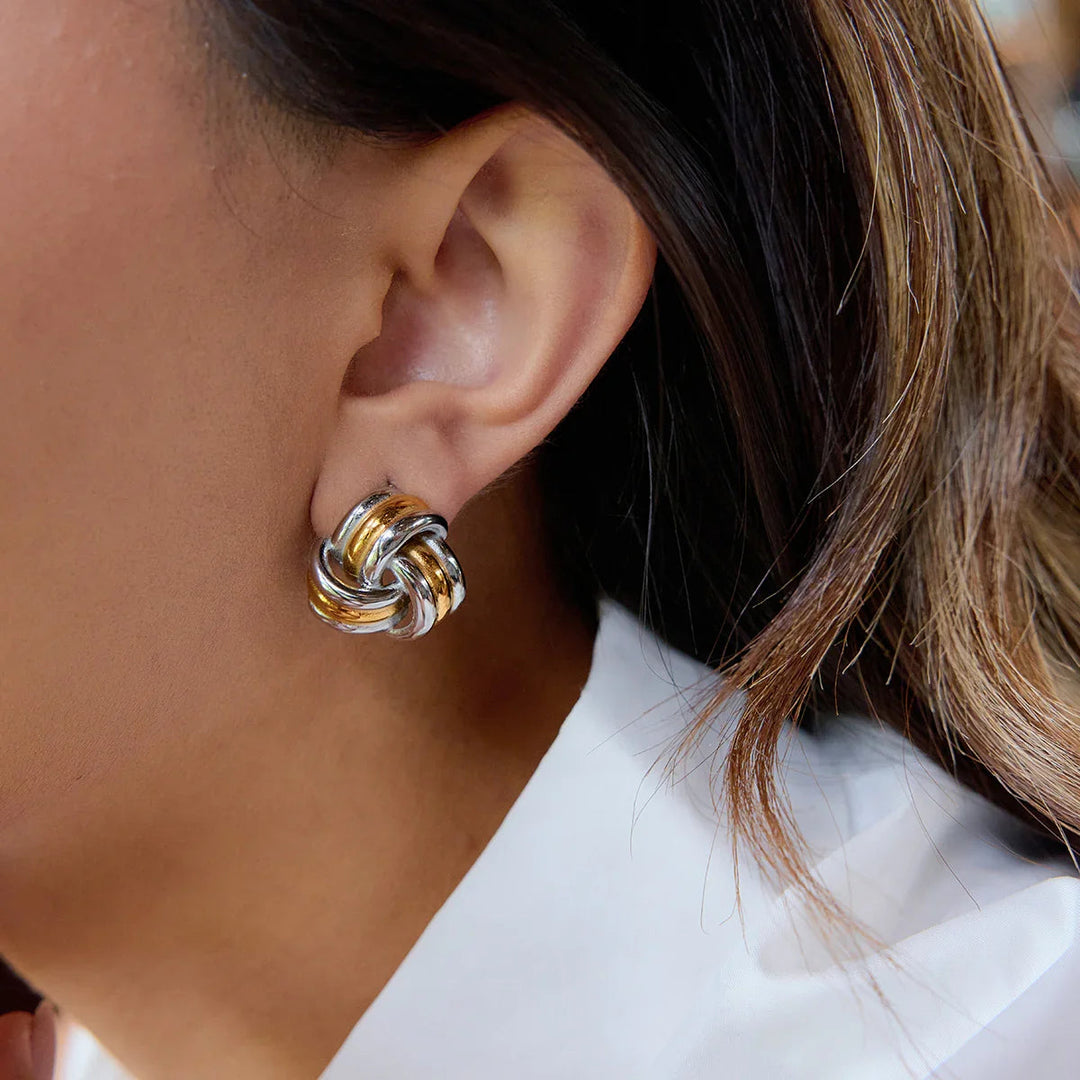 Avielle Chunky Gold Knot Earrings