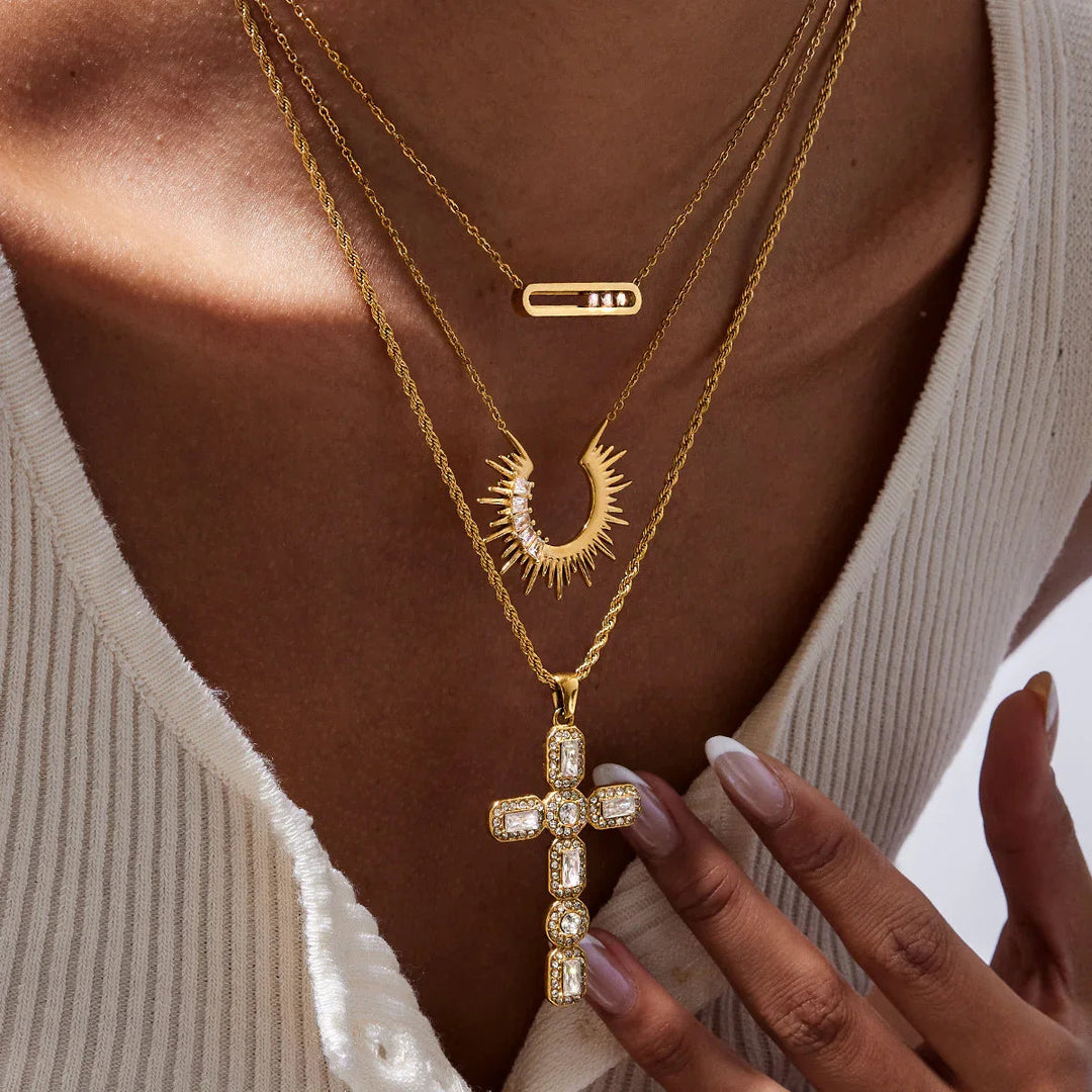 Evangelina Diamond Cross Necklace