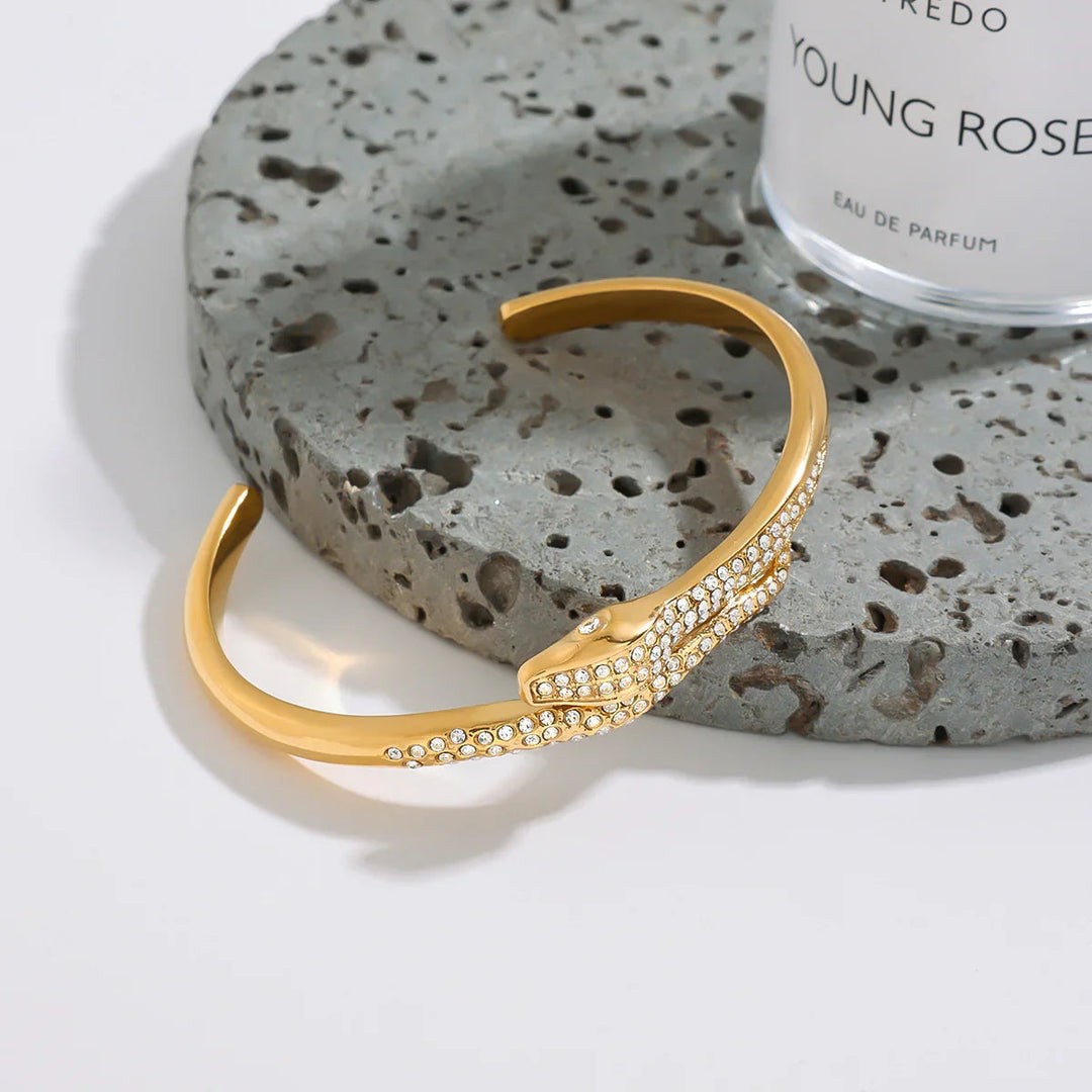 Rosalee Serpentine Diamond Bangle