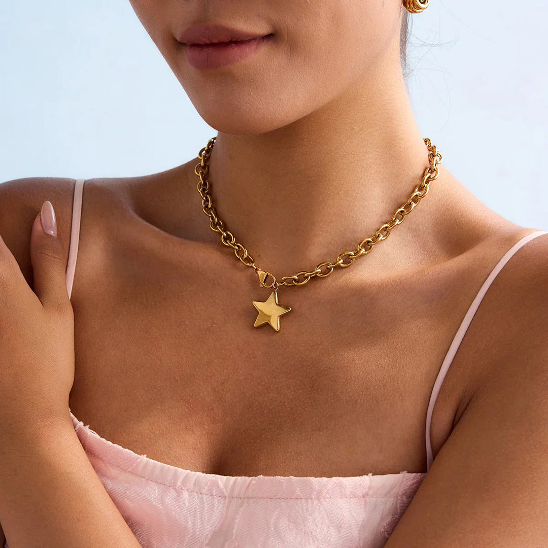 Stellaria Gold Star Pendant