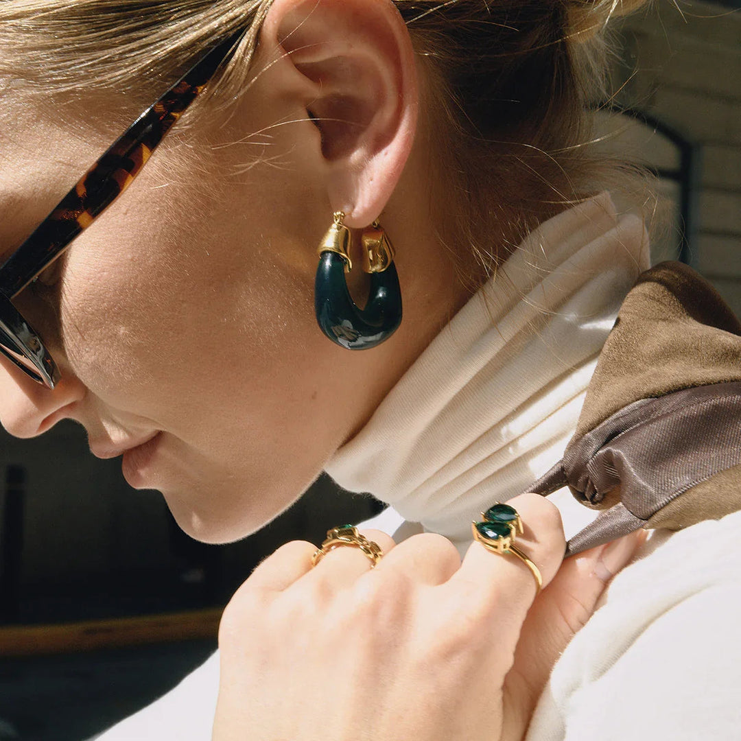 Leighton Chunky Enamel Hoops