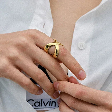 Carolyn Gold Cross Ring