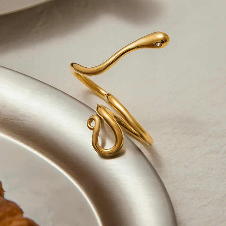 Gemmie Golden Snake Ring