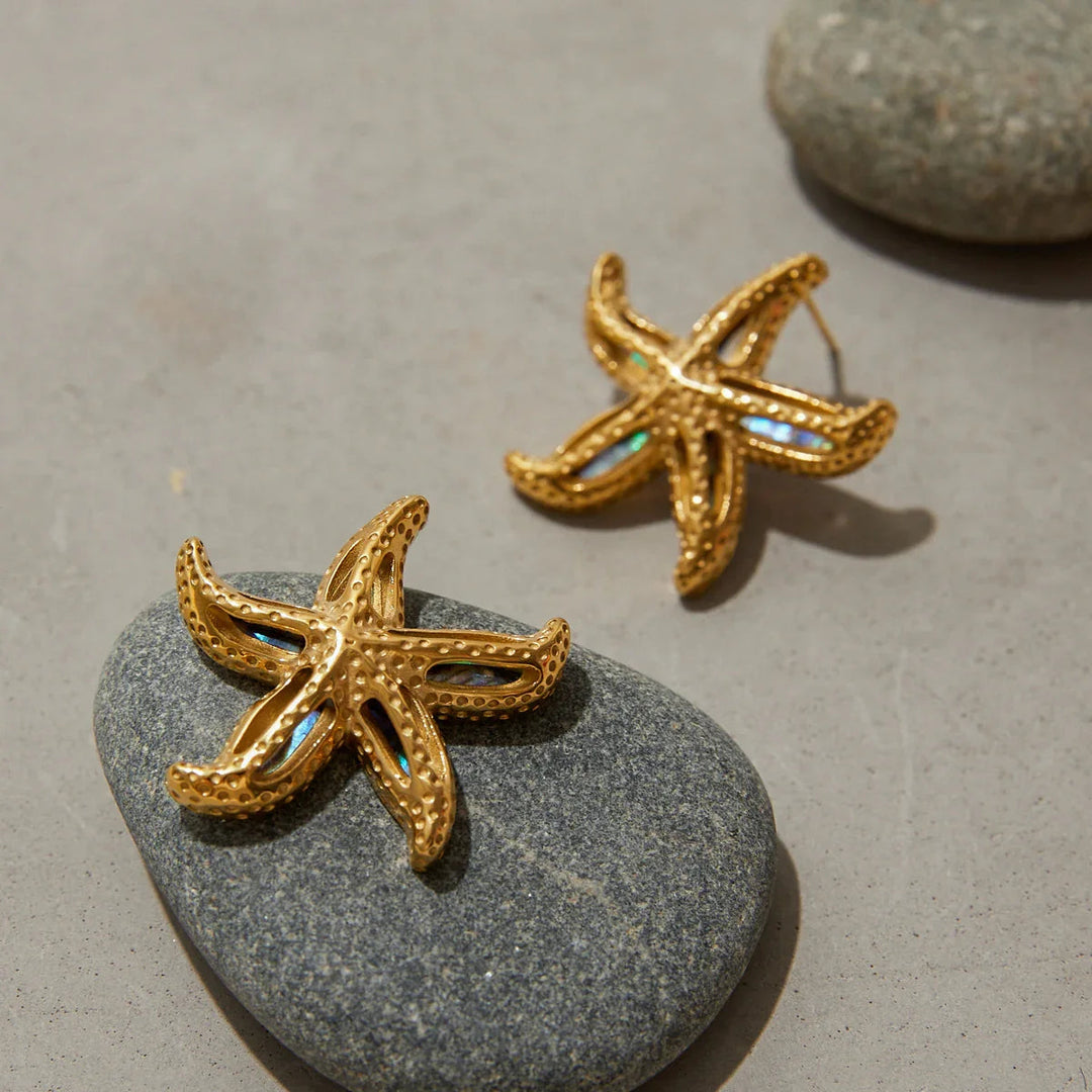 Aquatta Gold Starfish Earrings