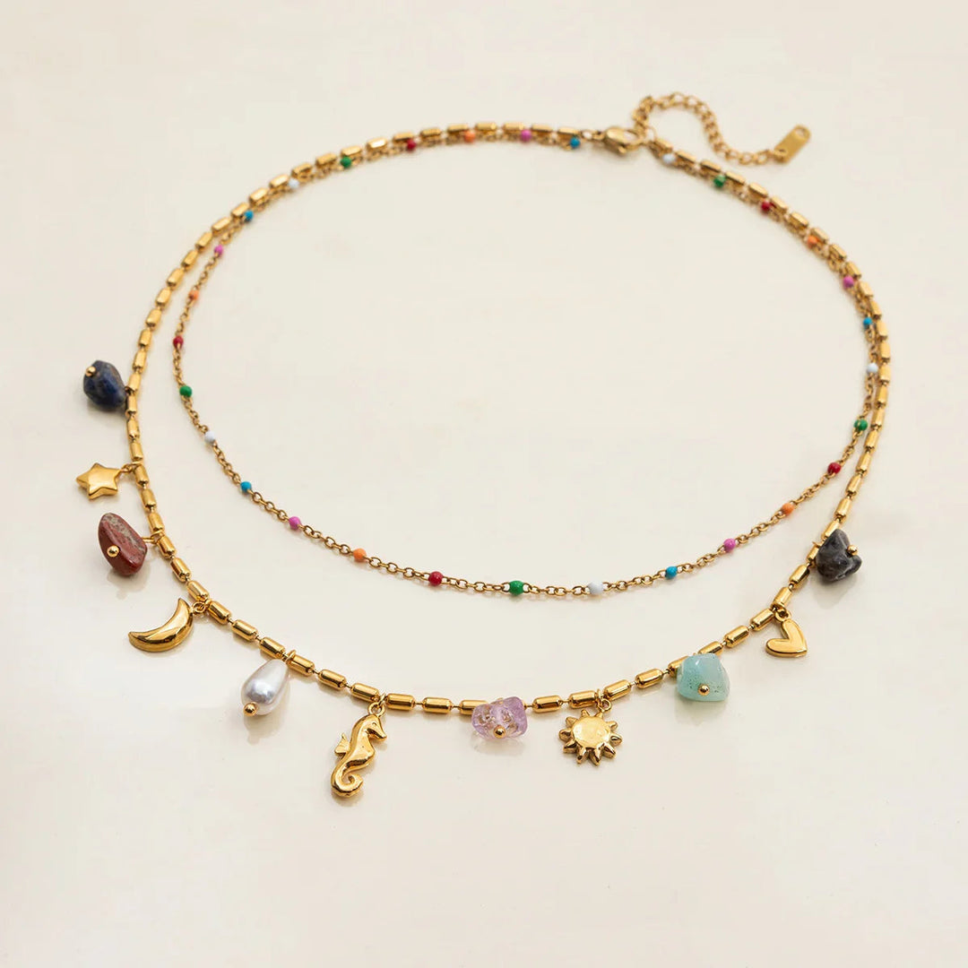Cambria Coastal Charm Layered Necklace
