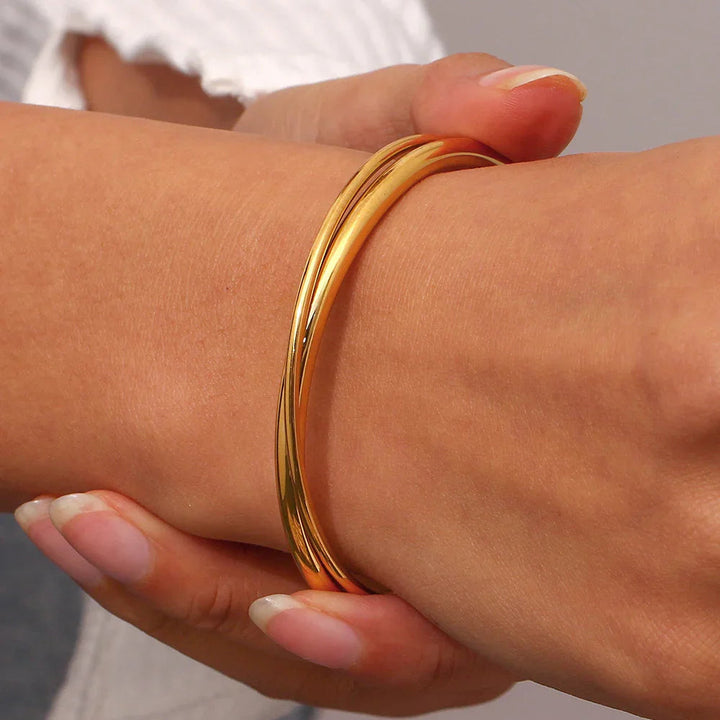 Rianne Layered Gold Bangle
