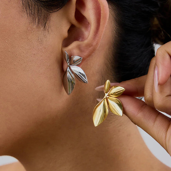 Velle Gold Petal Earrings