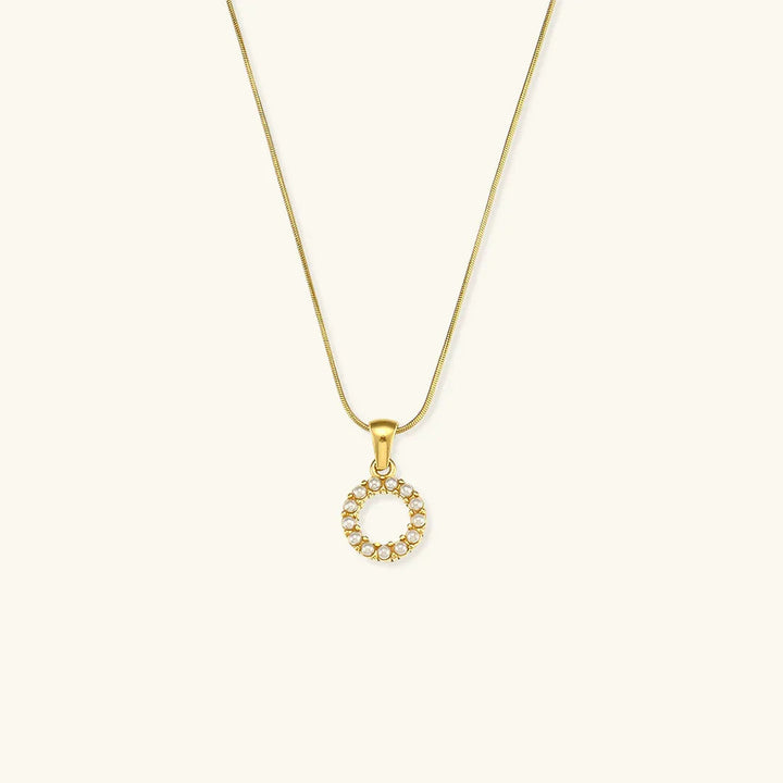 Augustine Initial Letter Pearl Necklace