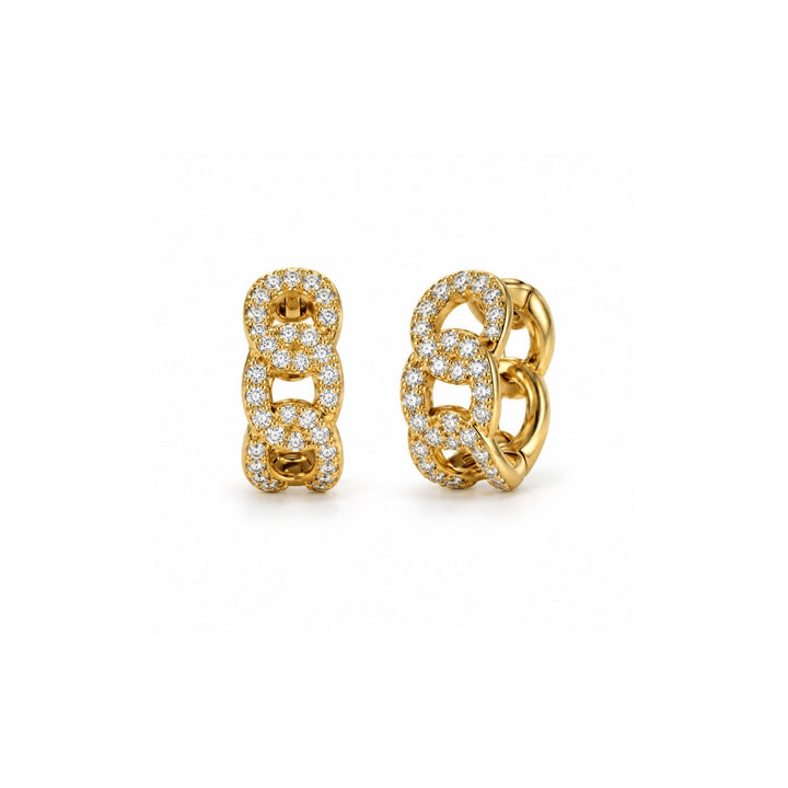 Anika Chain Huggie Hoop Earring