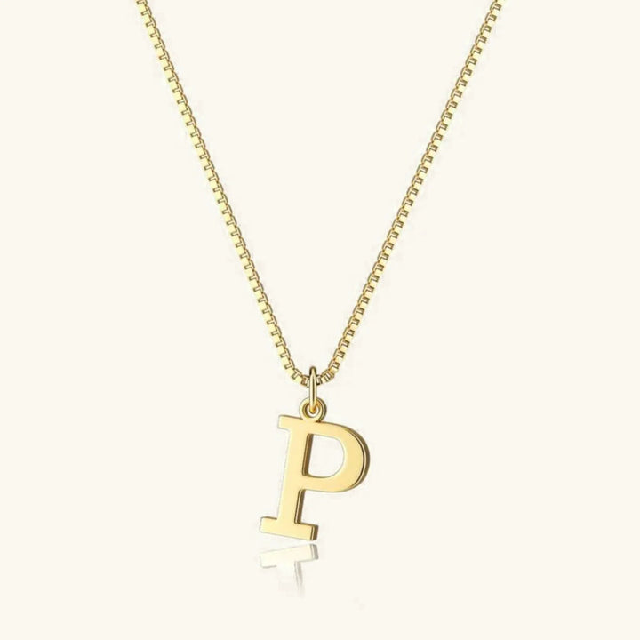 Therese Letter Initial Gold Necklace