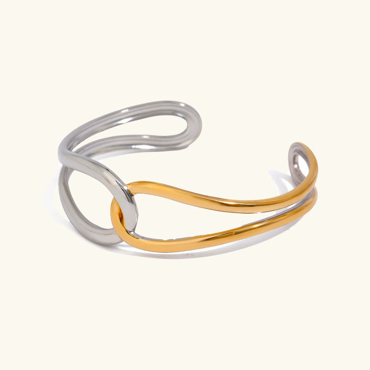 Noria Two Tone Gold Bangle