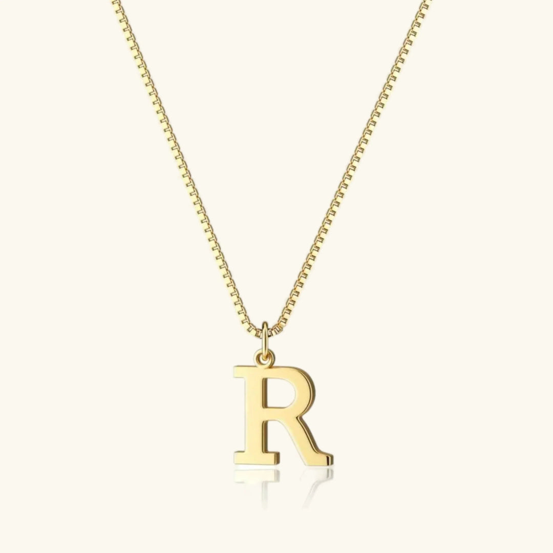 Therese Letter Initial Gold Necklace