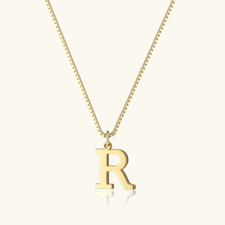 Therese Letter Initial Gold Necklace