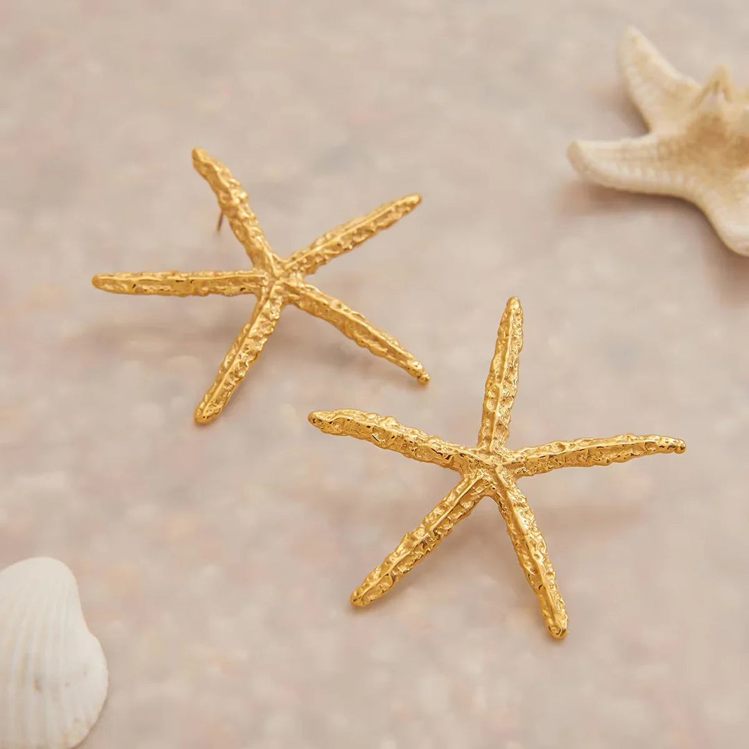 Claudia Gold Starfish Earrings