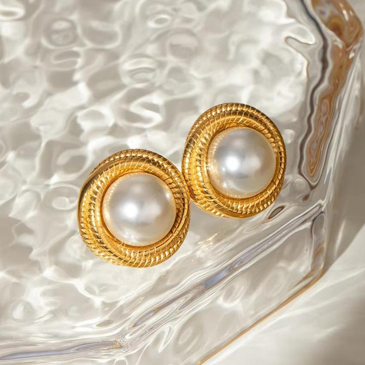 Aqua Freshwater Pearl Earrings