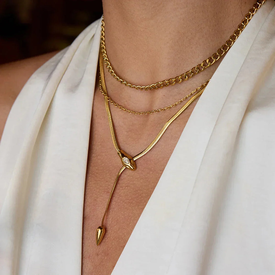 Zarelle Gold Serpentine Pendant