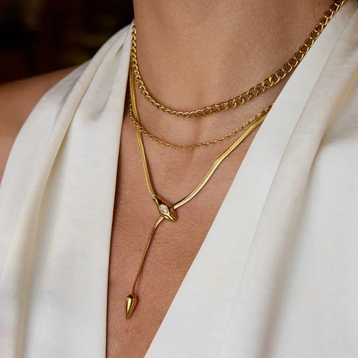 Zarelle Gold Serpentine Pendant