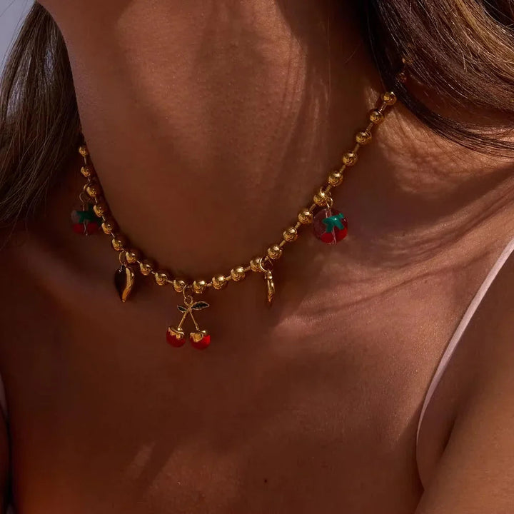 Kai Gold Cherry Necklace