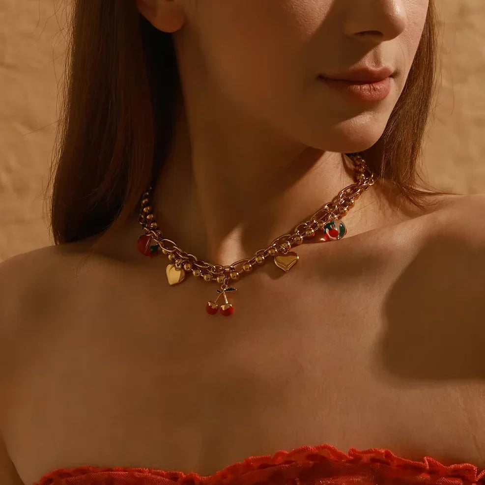 Kai Gold Cherry Necklace