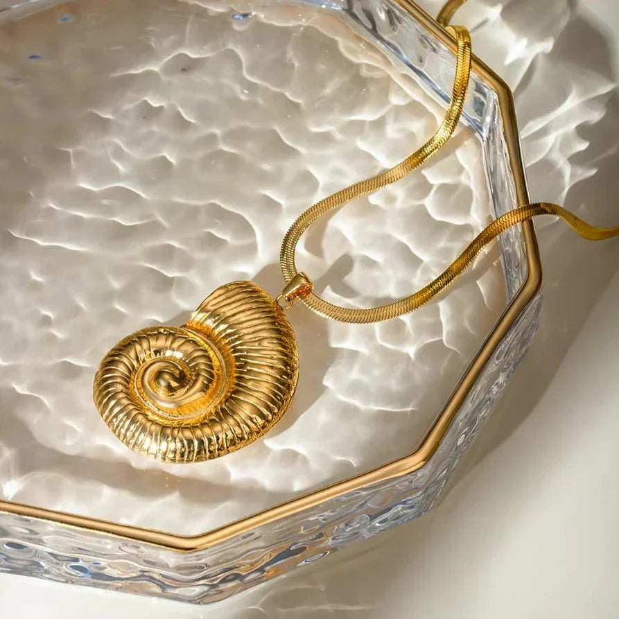Cascadia Nautilus Gold Necklace