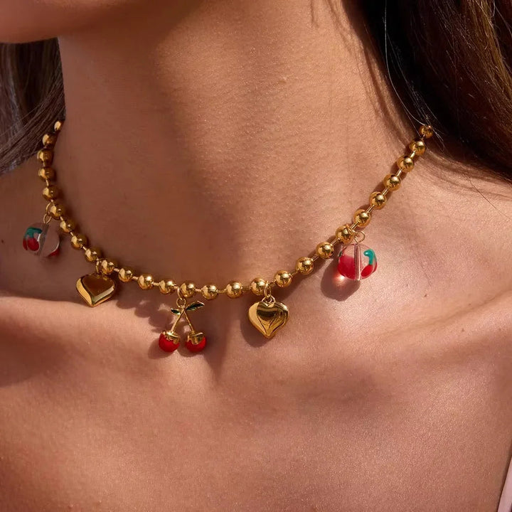 Kai Gold Cherry Necklace