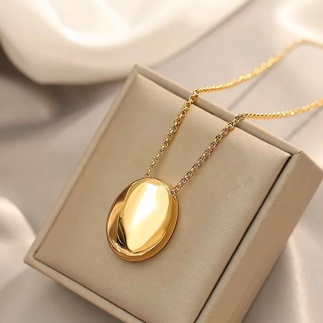 Claribel Gold Dome Necklace