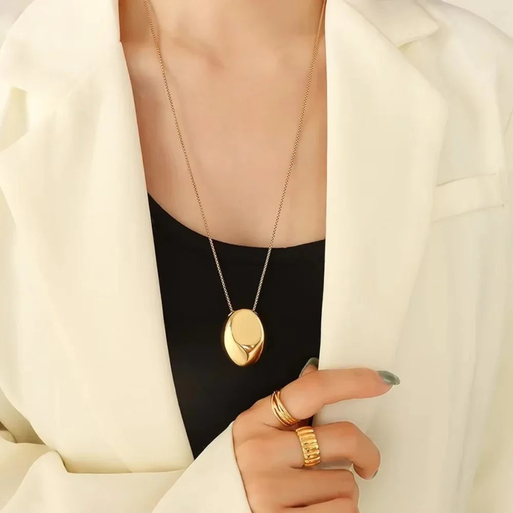 Claribel Gold Dome Necklace
