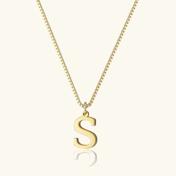 Therese Letter Initial Gold Necklace