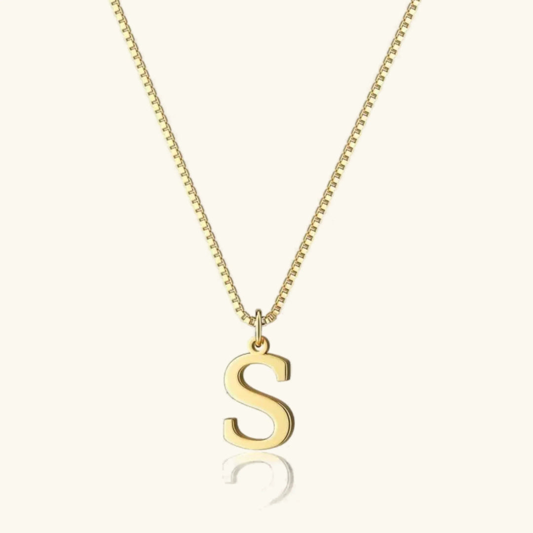 Therese Letter Initial Gold Necklace