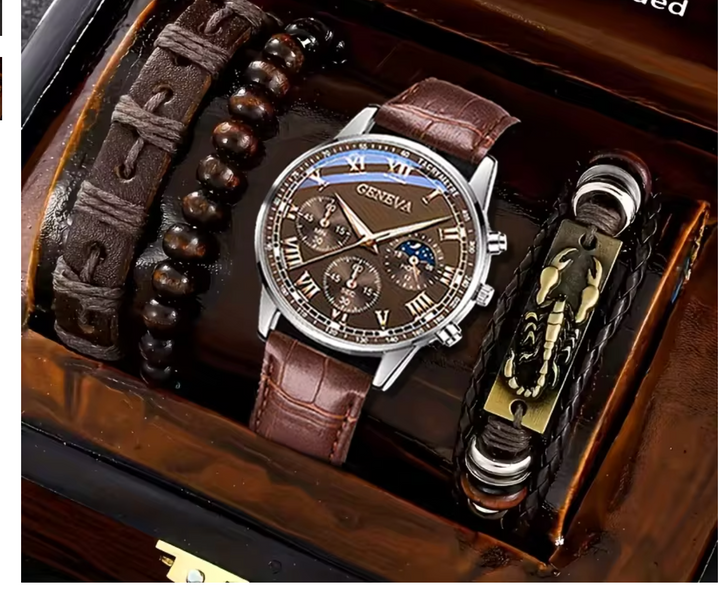 4PCS Men's Business Watch