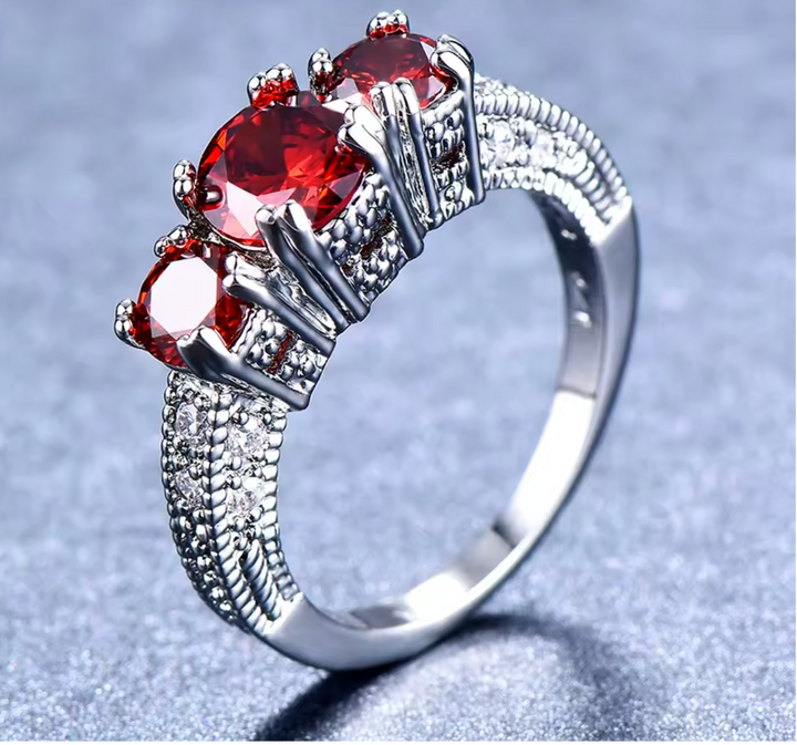 Women Luxury Birthstone Ring