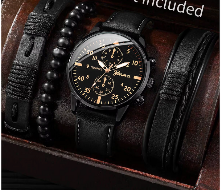 4PCS Men's Business Watch