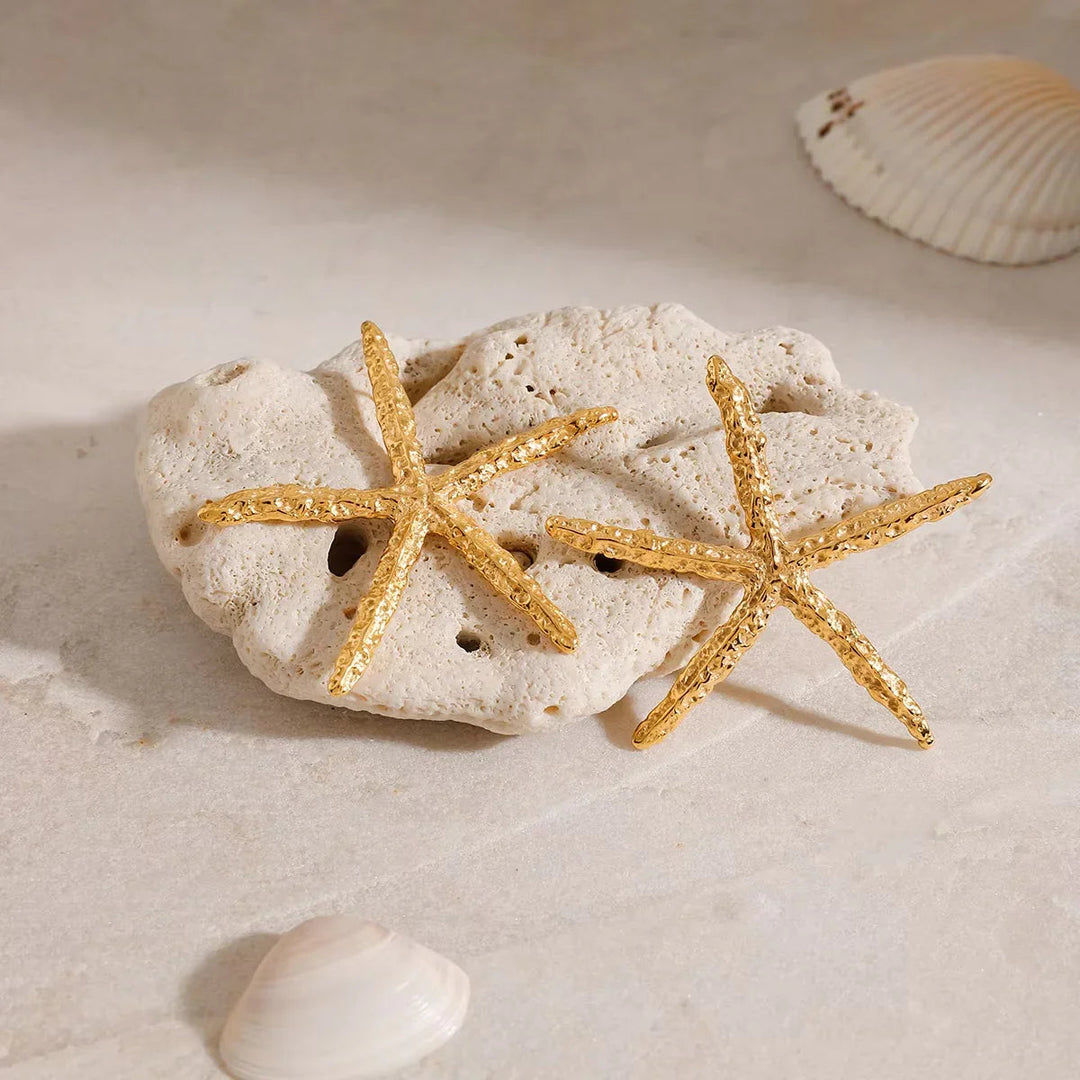 Claudia Gold Starfish Earrings