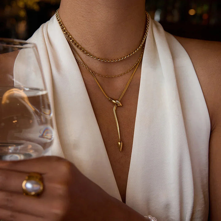 Zarelle Gold Serpentine Pendant