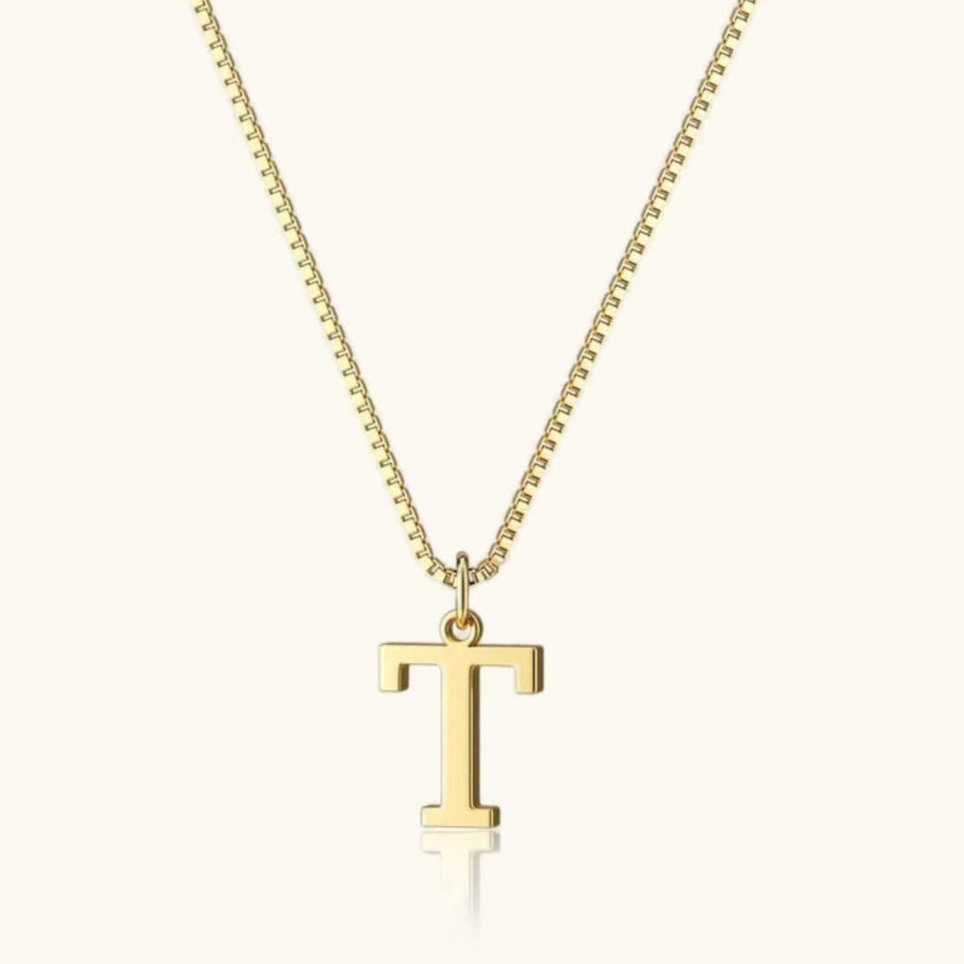 Therese Letter Initial Gold Necklace