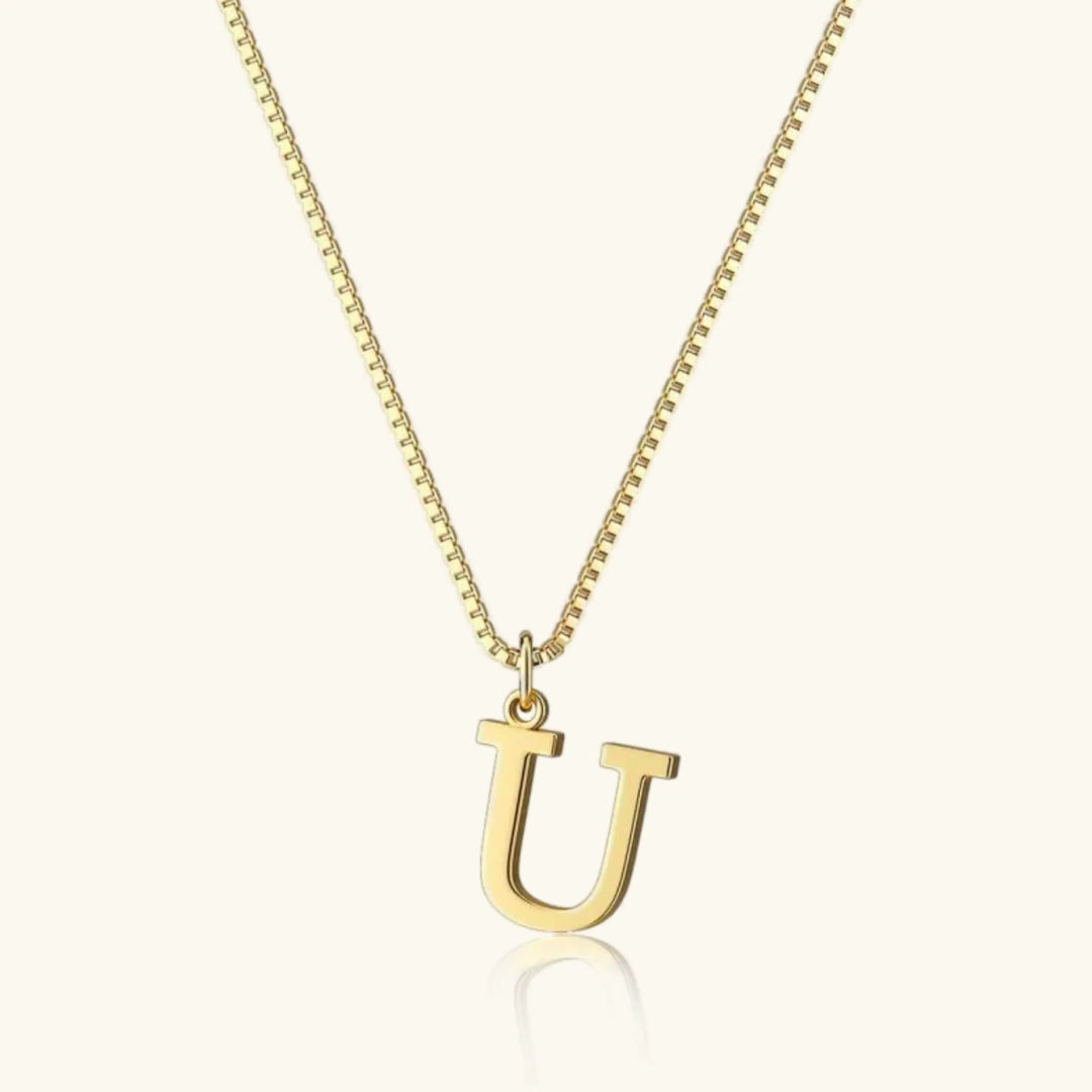 Therese Letter Initial Gold Necklace