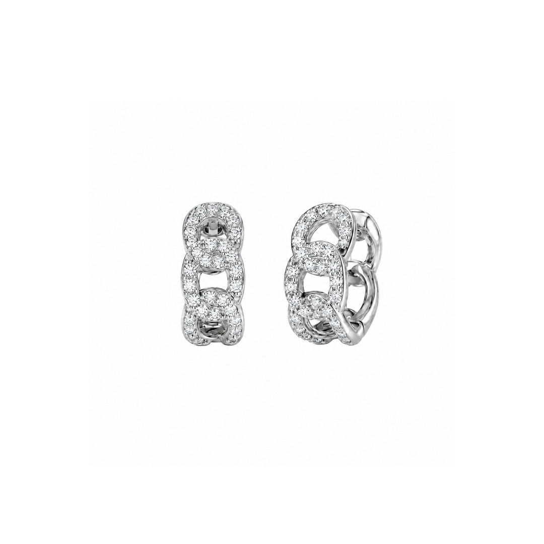 Anika Chain Huggie Hoop Earring