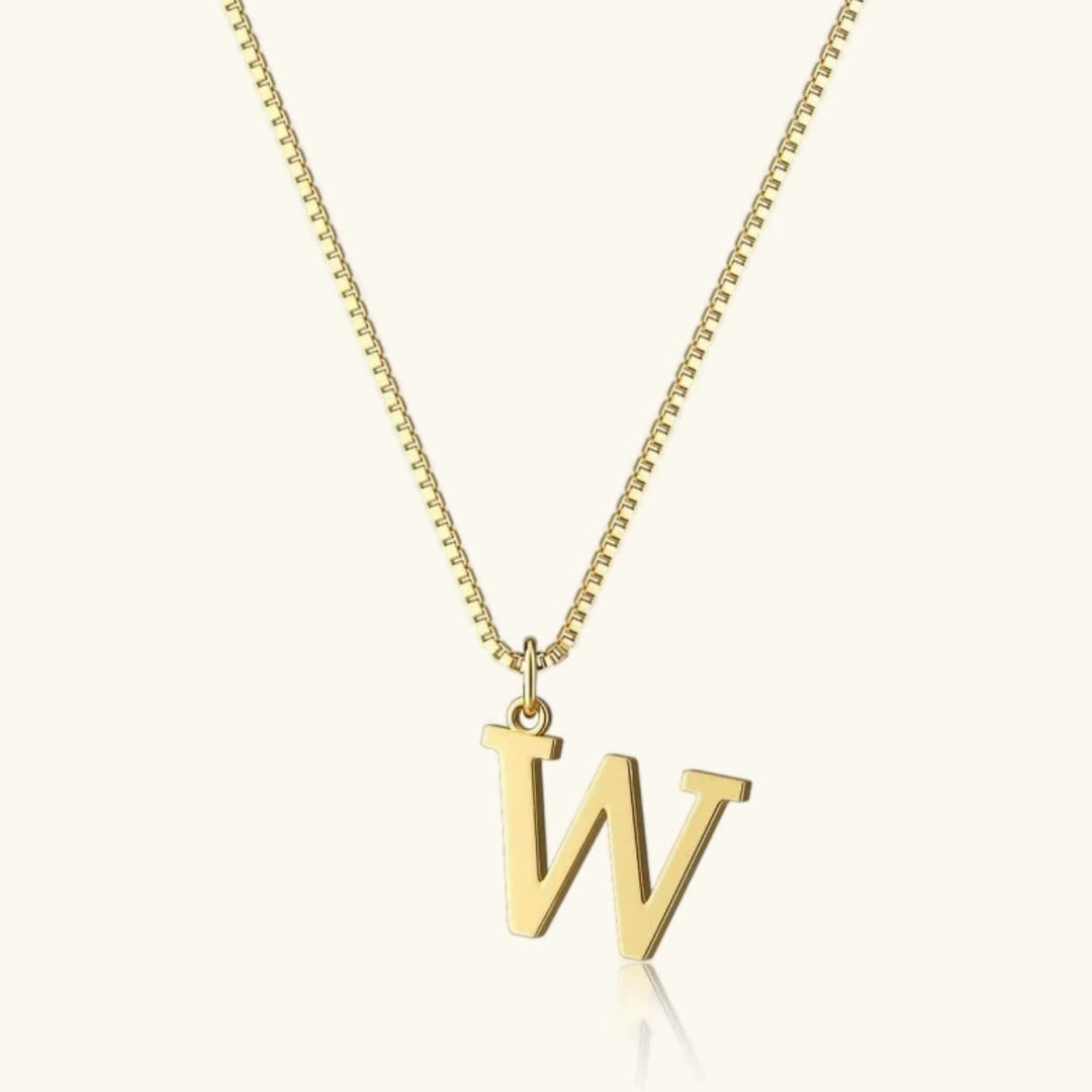 Therese Letter Initial Gold Necklace