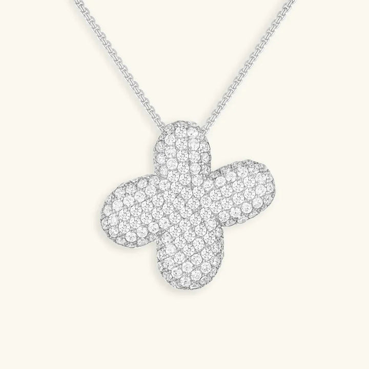 Bubble Initial Diamond Necklace