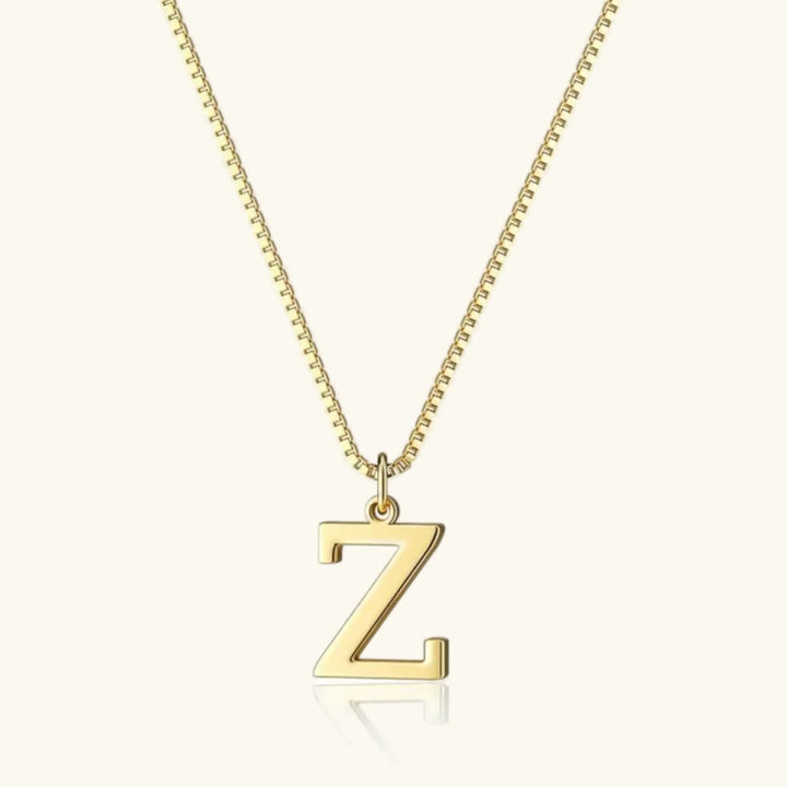 Therese Letter Initial Gold Necklace