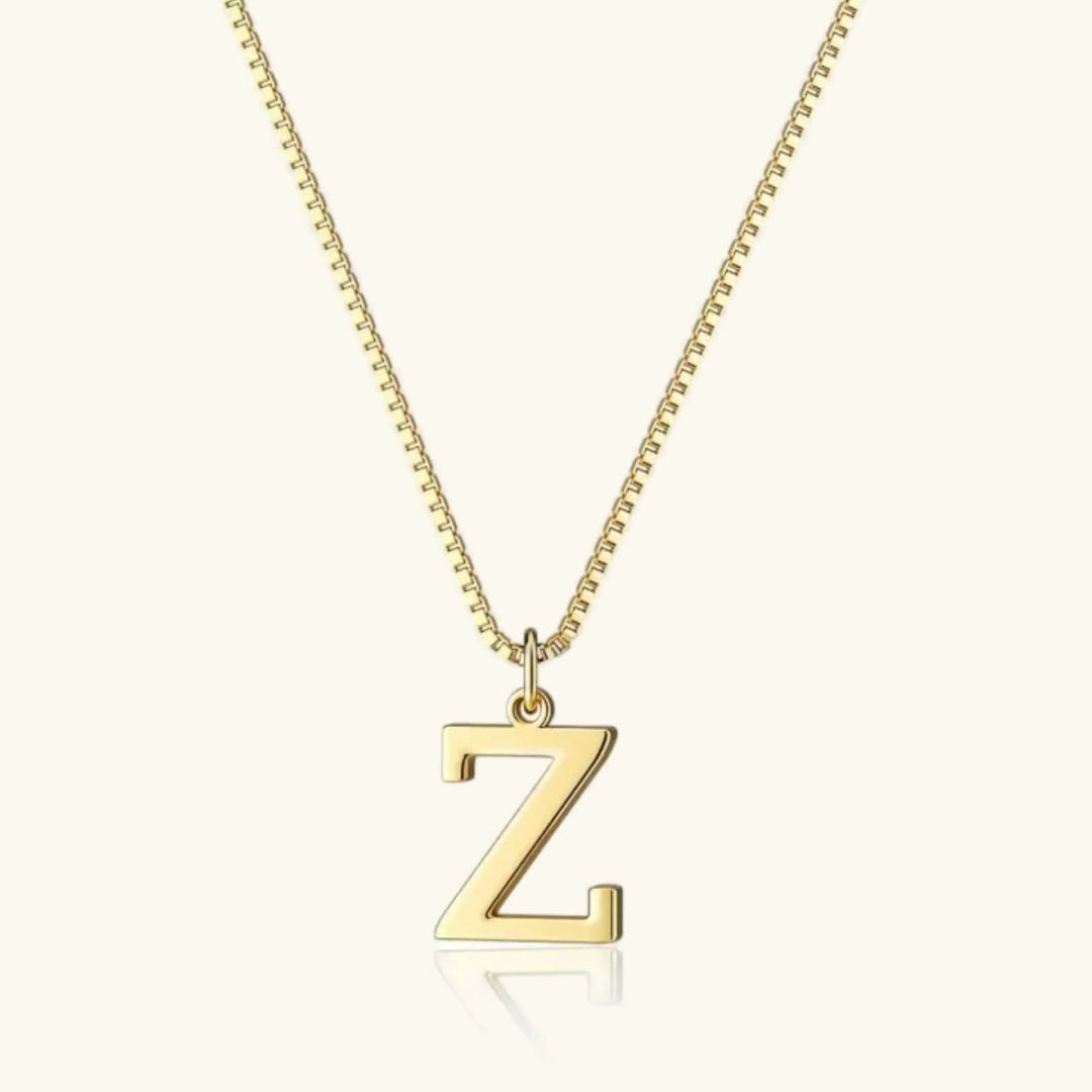 Therese Letter Initial Gold Necklace