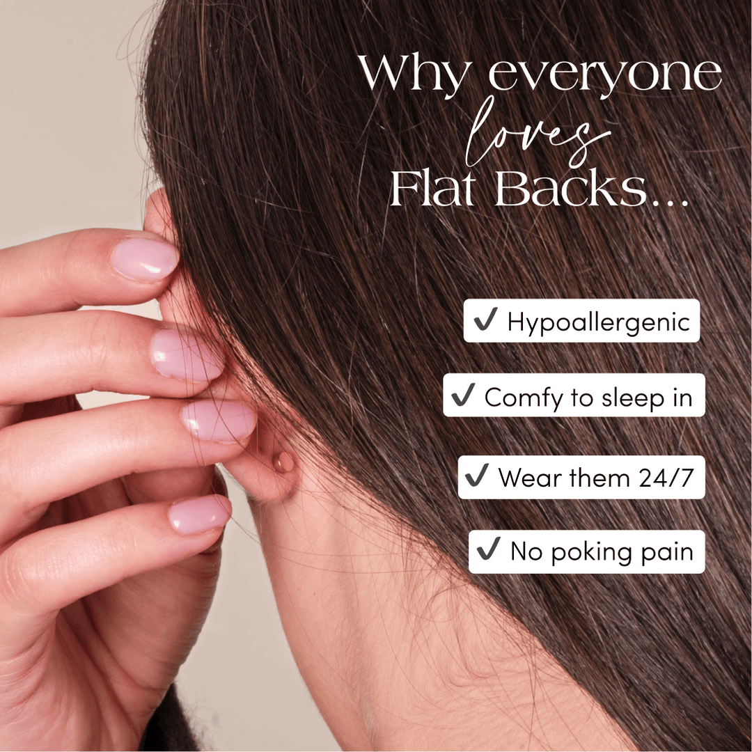 Star Hypoallergenic Flat Back Stud Earring