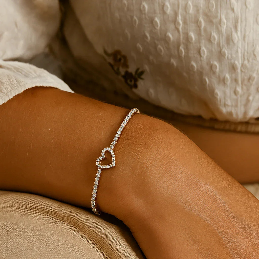 Patrice Diamond Heart Bracelet