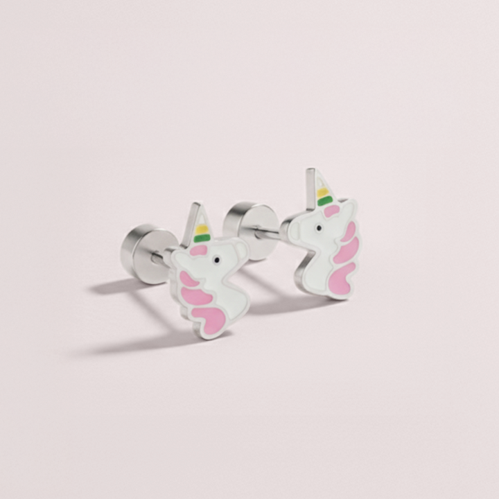 Kids Unicorn Flat Back Earrings