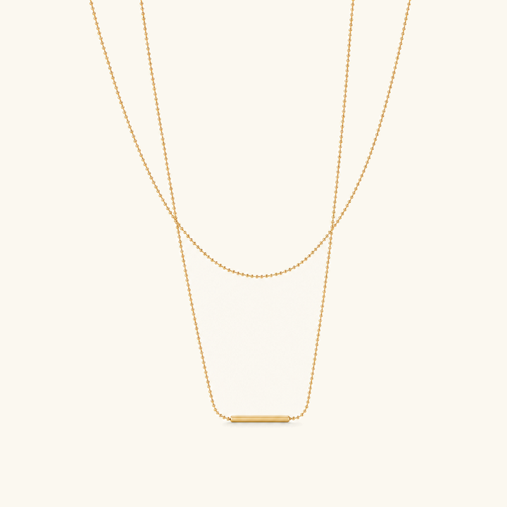 Odalys Layered Bar Gold Necklace